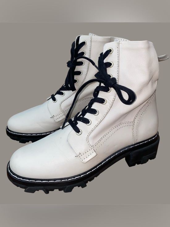 Shoes - Rag & Bone Shiloh Women's Leather Combat Boots Antique White Size 39.5  / US 9.5